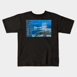 Reflections - City Skyline View - Hong Kong - Kids T-Shirt